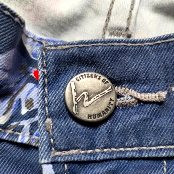 Citizens Of Humanity Mandy High Waisted Retro Slim Roll Up Jeans Size 25 USA B23 - Picture 5 of 13